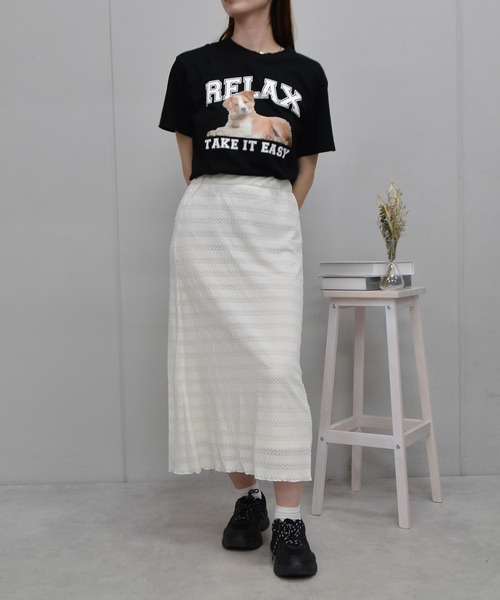 spiritoso(スピリトーゾ)の「【spiritoso】RELAX シートプリントTシャツ(Tシャツ/カットソー・レディース・ブラック/オートミール/ホワイト・LARGE/MEDIUM)」の15枚目の写真