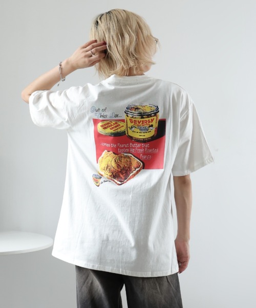 Girly Doll(ガーリードール)の「バックプリントオーバーTシャツ(Tシャツ/カットソー・レディース・ブラック/ホワイト・S/M/L/XL)」の9枚目の写真