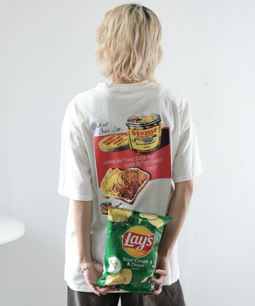 Girly Doll(ガーリードール)の「バックプリントオーバーTシャツ(Tシャツ/カットソー・レディース・ブラック/ホワイト・S/M/L/XL)」の11枚目の写真