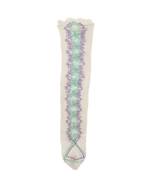 merry jenny（メリージェニー）の「トーションソックス（ソックス/靴下・レディース・アイボリー/ブラック/ピンク・FREE）」の4枚目の写真