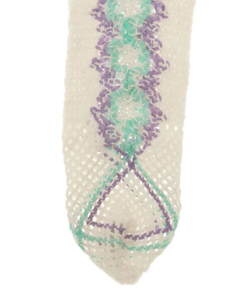 merry jenny（メリージェニー）の「トーションソックス（ソックス/靴下・レディース・アイボリー/ブラック/ピンク・FREE）」の5枚目の写真