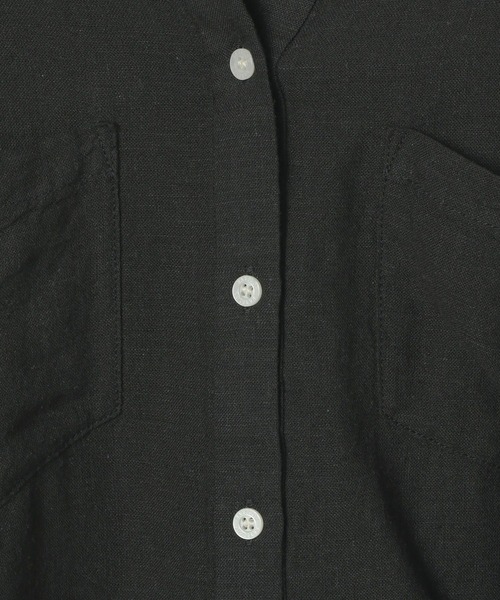 BAYFLOW(ベイフロー)の「リネンクロップド半袖シャツ(シャツ/ブラウス・レディース・ライトイエロー/チャコール/グレー/レッド/オフホワイト・FREE)」の22枚目の写真