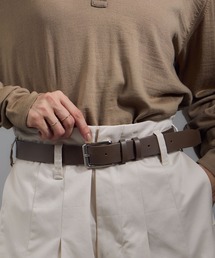 ADAM ET ROPE. ブラックレザーベルト ゴールドバックル新品　現行品 SALON adam et rope'｜レザーボックスショルダーバッグ