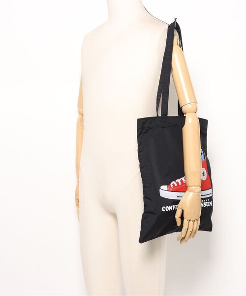 CONVERSE（コンバース）の「CONVERSE / CV SUNSUN FLAT TOTE BAG 80981600（トートバッグ・レディース・イエロー/アイボリー/ブラック/サックスブルー/ピンク・ONESIZE）」の9枚目の写真