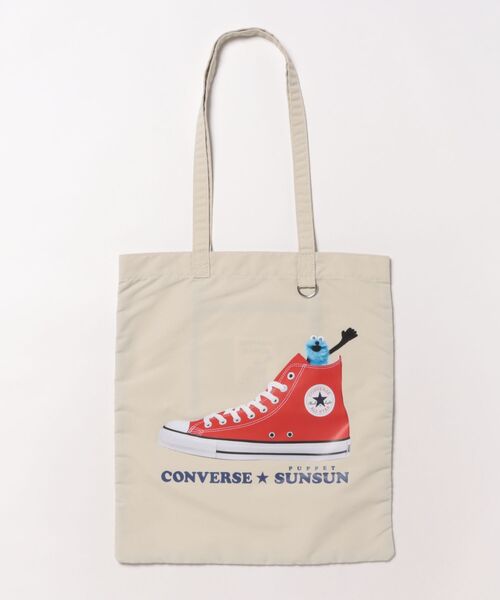 CONVERSE（コンバース）の「CONVERSE / CV SUNSUN FLAT TOTE BAG 80981600（トートバッグ・レディース・イエロー/アイボリー/ブラック/サックスブルー/ピンク・ONESIZE）」の18枚目の写真