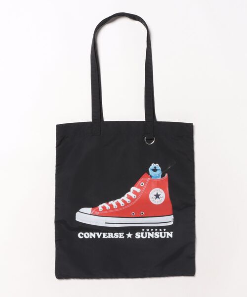 CONVERSE（コンバース）の「CONVERSE / CV SUNSUN FLAT TOTE BAG 80981600（トートバッグ・レディース・イエロー/アイボリー/ブラック/サックスブルー/ピンク・ONESIZE）」の19枚目の写真