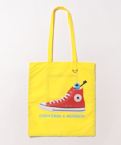 CONVERSE（コンバース）の「CONVERSE / CV SUNSUN FLAT TOTE BAG 80981600（トートバッグ・レディース・イエロー/アイボリー/ブラック/サックスブルー/ピンク・ONESIZE）」の21枚目の写真