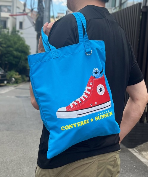 CONVERSE（コンバース）の「CONVERSE / CV SUNSUN FLAT TOTE BAG 80981600（トートバッグ・レディース・イエロー/アイボリー/ブラック/サックスブルー/ピンク・ONESIZE）」の14枚目の写真