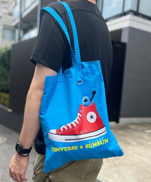CONVERSE（コンバース）の「CONVERSE / CV SUNSUN FLAT TOTE BAG 80981600（トートバッグ・レディース・イエロー/アイボリー/ブラック/サックスブルー/ピンク・ONESIZE）」の15枚目の写真