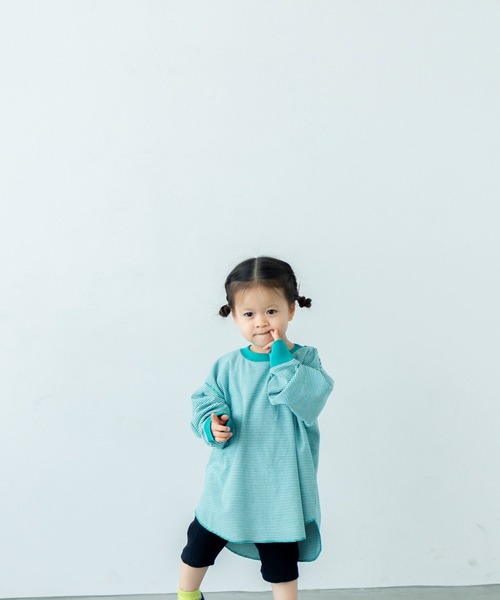 LOWRYS FARM（ローリーズファーム）の「ホソボーダーＴＬＳ　571373（Tシャツ/カットソー・キッズ・バーガンディー/ブラウン/グリーン/ブラック・150cm/140cm/130cm/120cm/110cm）」の16枚目の写真