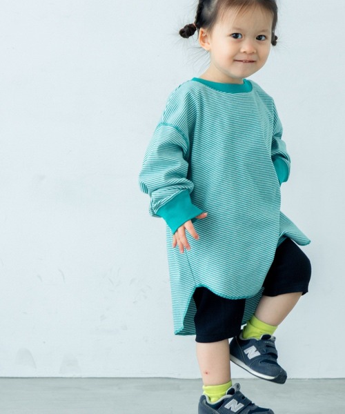 LOWRYS FARM（ローリーズファーム）の「ホソボーダーＴＬＳ　571373（Tシャツ/カットソー・キッズ・バーガンディー/ブラウン/グリーン/ブラック・150cm/140cm/130cm/120cm/110cm）」の19枚目の写真