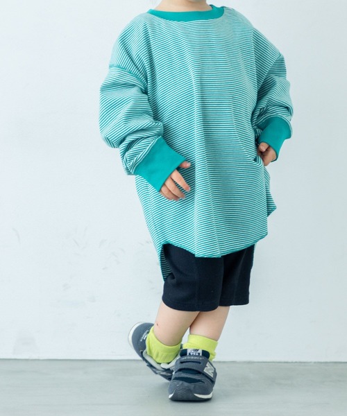 LOWRYS FARM（ローリーズファーム）の「ホソボーダーＴＬＳ　571373（Tシャツ/カットソー・キッズ・バーガンディー/ブラウン/グリーン/ブラック・150cm/140cm/130cm/120cm/110cm）」の20枚目の写真