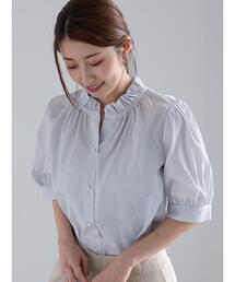 パターンアソートスタンドフリルブラウス