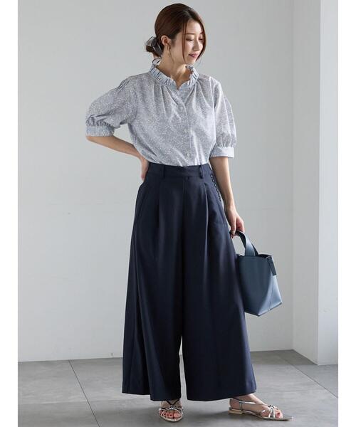 Te chichi（テチチ）の「パターンアソートスタンドフリルブラウス（シャツ/ブラウス・レディース・サックスブルー/オフホワイト/グレー/イエロー・F）」の14枚目の写真