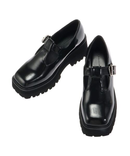 LAGUNAMOON(ラグナムーン)の「Tバーストラップシューズ(ローファー・レディース・ブラック・S/M)」の2枚目の写真