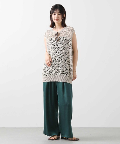 audrey and john wad(オードリーアンドジョンワッド)の「すかし柄ホールガーメントベスト(Tシャツ/カットソー・レディース・サックスブルー/オートミール・FREE)」の19枚目の写真