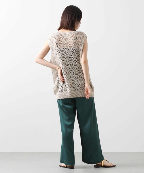 audrey and john wad(オードリーアンドジョンワッド)の「すかし柄ホールガーメントベスト(Tシャツ/カットソー・レディース・サックスブルー/オートミール・FREE)」の21枚目の写真