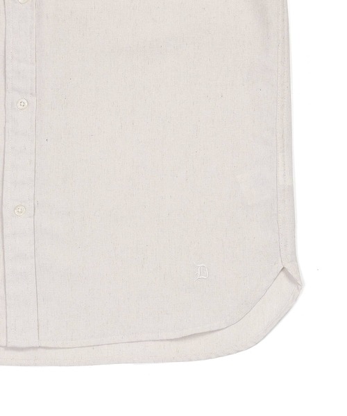 The DUFFER of ST.GEORGE(ザダファーオブセントジョージ)の「C/L CHAMBRAY 3Q SHIRT:綿麻シャンブレー 5分袖 シャツ(シャツ/ブラウス・メンズ・ブラック/ネイビー/キナリ・SMALL/MEDIUM/LARGE/X-LARGE)」の17枚目の写真