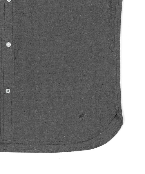 The DUFFER of ST.GEORGE(ザダファーオブセントジョージ)の「C/L CHAMBRAY 3Q SHIRT:綿麻シャンブレー 5分袖 シャツ(シャツ/ブラウス・メンズ・ブラック/ネイビー/キナリ・SMALL/MEDIUM/LARGE/X-LARGE)」の18枚目の写真