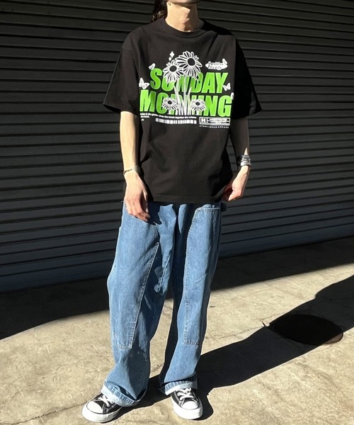 RGY(アールジーワイ)の「【RGY】SUNDAY MORNINGビッグシルエットTシャツ(Tシャツ/カットソー・メンズ・ネイビー/ホワイト/ブラック・MEDIUM/LARGE)」の16枚目の写真