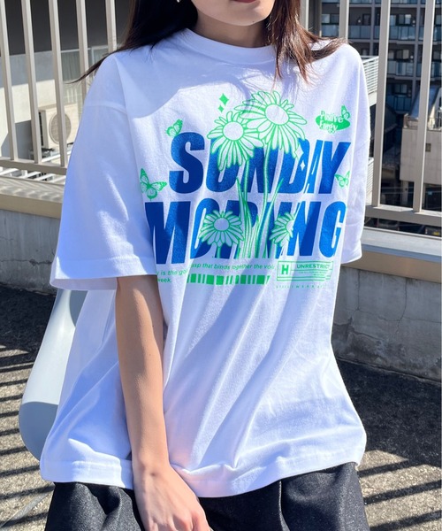 RGY(アールジーワイ)の「【RGY】SUNDAY MORNINGビッグシルエットTシャツ(Tシャツ/カットソー・メンズ・ネイビー/ホワイト/ブラック・MEDIUM/LARGE)」の11枚目の写真