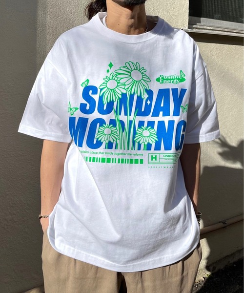 RGY(アールジーワイ)の「【RGY】SUNDAY MORNINGビッグシルエットTシャツ(Tシャツ/カットソー・メンズ・ネイビー/ホワイト/ブラック・MEDIUM/LARGE)」の9枚目の写真