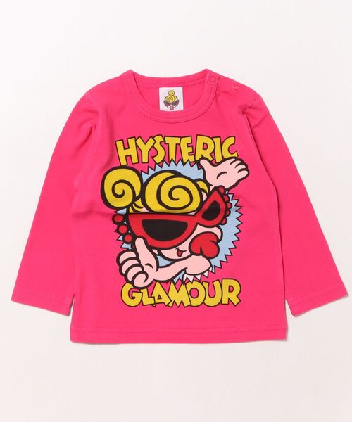 HYSTERIC MINI（ヒステリックミニ）の「POP UP MINI 長袖Tシャツ（Tシャツ/カットソー・キッズ・ライトピンク/ブラック/オレンジ/ホワイト・80/90）」の4枚目の写真