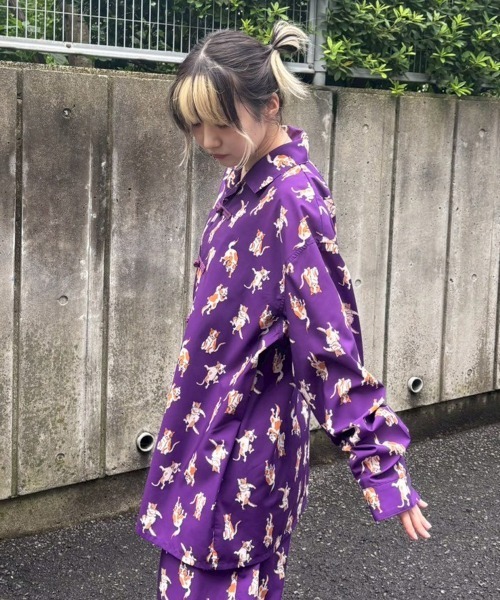 Candy Stripper（キャンディストリッパー）の「PRANK CATS CHINA シャツ（シャツ/ブラウス・レディース・パープル/ブラウン/ブラック・FREE）」の20枚目の写真