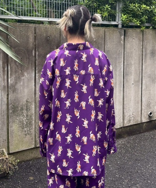 Candy Stripper（キャンディストリッパー）の「PRANK CATS CHINA シャツ（シャツ/ブラウス・レディース・パープル/ブラウン/ブラック・FREE）」の21枚目の写真