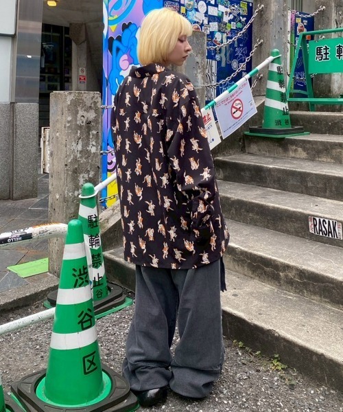 Candy Stripper（キャンディストリッパー）の「PRANK CATS CHINA シャツ（シャツ/ブラウス・レディース・パープル/ブラウン/ブラック・FREE）」の16枚目の写真