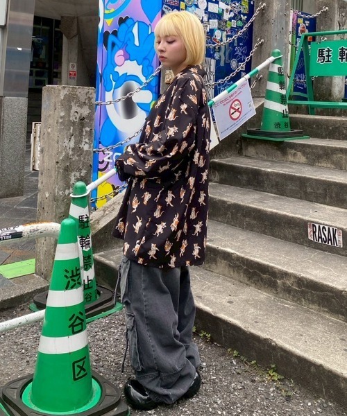 Candy Stripper（キャンディストリッパー）の「PRANK CATS CHINA シャツ（シャツ/ブラウス・レディース・パープル/ブラウン/ブラック・FREE）」の17枚目の写真