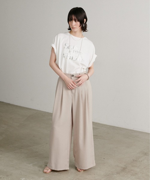 LARUTA（ラルータ）の「【LARUTA】［WEB限定］タンブラーオックス2タックパンツ（スラックス・レディース・グレイッシュベージュ/チャコールグレー/ピンク・MEDIUM）」の19枚目の写真