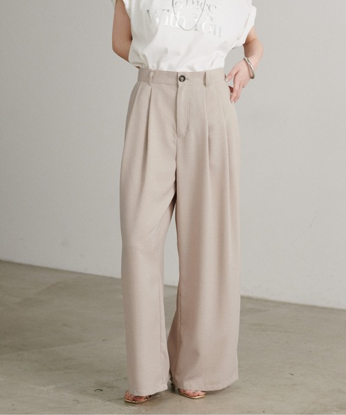 LARUTA（ラルータ）の「【LARUTA】［WEB限定］タンブラーオックス2タックパンツ（スラックス・レディース・グレイッシュベージュ/チャコールグレー/ピンク・MEDIUM）」の22枚目の写真