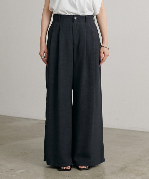 LARUTA（ラルータ）の「【LARUTA】［WEB限定］タンブラーオックス2タックパンツ（スラックス・レディース・グレイッシュベージュ/チャコールグレー/ピンク・MEDIUM）」の5枚目の写真