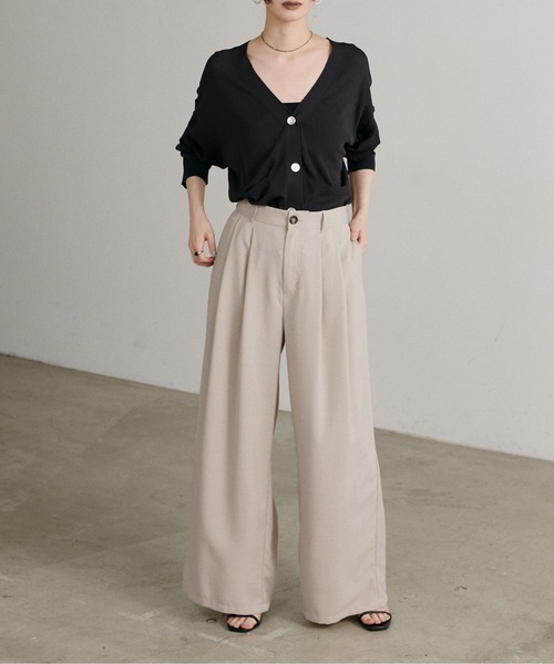 LARUTA（ラルータ）の「【LARUTA】［WEB限定］タンブラーオックス2タックパンツ（スラックス・レディース・グレイッシュベージュ/チャコールグレー/ピンク・MEDIUM）」の16枚目の写真