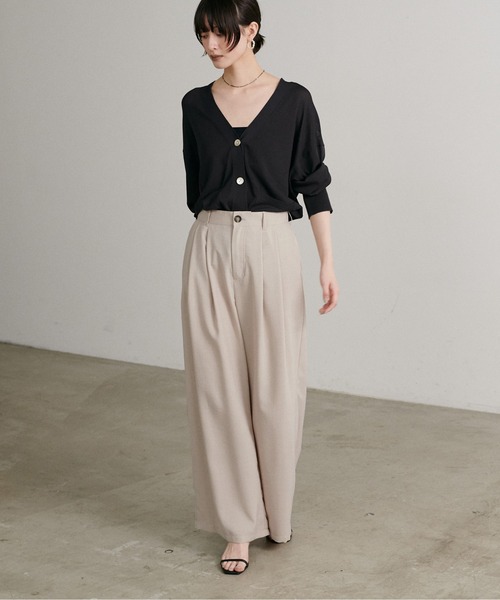 LARUTA（ラルータ）の「【LARUTA】［WEB限定］タンブラーオックス2タックパンツ（スラックス・レディース・グレイッシュベージュ/チャコールグレー/ピンク・MEDIUM）」の15枚目の写真