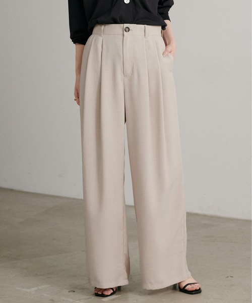 LARUTA（ラルータ）の「【LARUTA】［WEB限定］タンブラーオックス2タックパンツ（スラックス・レディース・グレイッシュベージュ/チャコールグレー/ピンク・MEDIUM）」の18枚目の写真