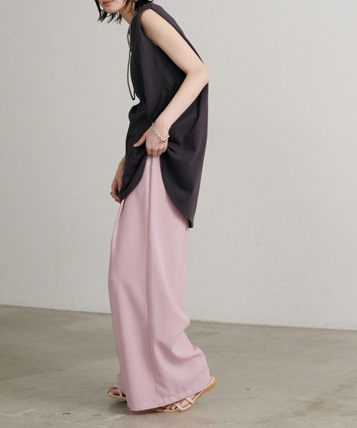 LARUTA（ラルータ）の「【LARUTA】［WEB限定］タンブラーオックス2タックパンツ（スラックス・レディース・グレイッシュベージュ/チャコールグレー/ピンク・MEDIUM）」の9枚目の写真