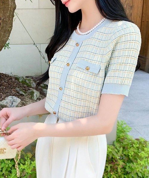 バーバリー サマーニット セーター 半袖 ノバチェック コットン100%  トップス レディース Sサイズ ベージュ BURBERRY BURBERRY チェック柄 半袖ニットセーター 40 - メルカリ