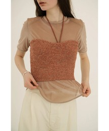 CLANE HEATHER COTTON KNIT TUBETOP 18106-2232