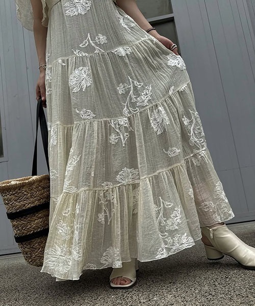 ワンピース willfully corduroy layered like velvetOP WILLFULLY（ウィルフリー）の「shaggy sleeve finger hole long