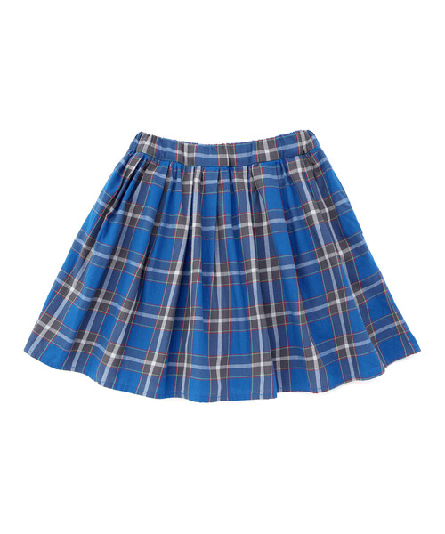 BeBe(ベベ)の「【お揃い】【神戸タータン×BeBe】チェックギャザーインナーパンツ付きスカート(90~160cm)(スカート・キッズ・ブルー系その他・120cm/150cm/130cm/140cm/110cm)」の5枚目の写真