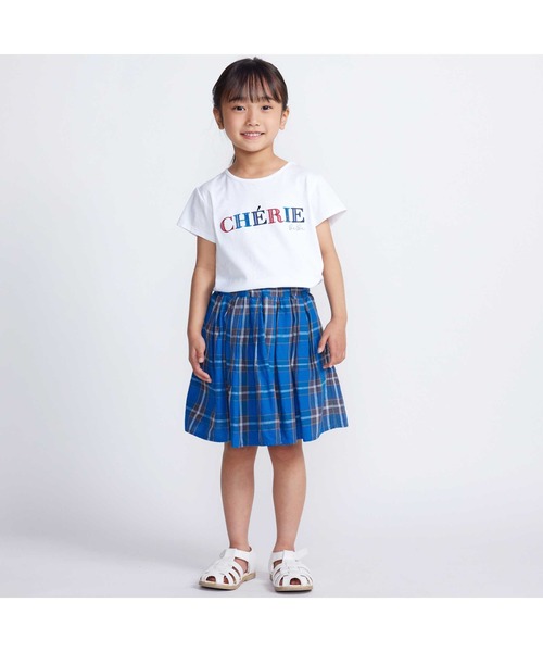 BeBe(ベベ)の「【お揃い】【神戸タータン×BeBe】チェックギャザーインナーパンツ付きスカート(90~160cm)(スカート・キッズ・ブルー系その他・120cm/150cm/130cm/140cm/110cm)」の13枚目の写真
