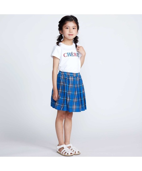 BeBe(ベベ)の「【お揃い】【神戸タータン×BeBe】チェックギャザーインナーパンツ付きスカート(90~160cm)(スカート・キッズ・ブルー系その他・120cm/150cm/130cm/140cm/110cm)」の15枚目の写真
