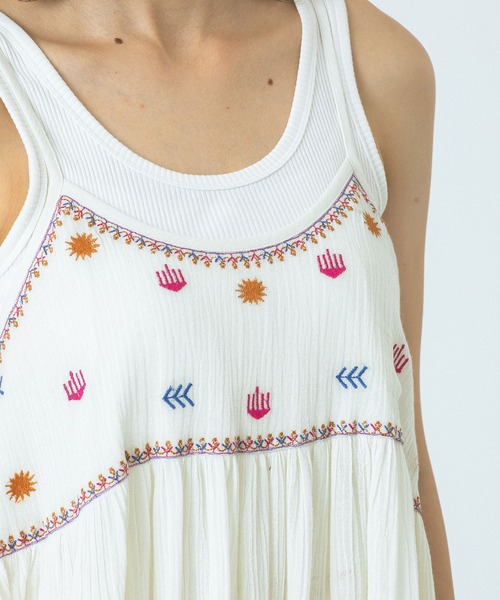 HLAADA（フラーダ）の「(HLAADA for ROSE BUD)EMBROIDERY SLIP DRESS（ワンピース・レディース・ブラック/オフホワイト・ONE SIZE）」の11枚目の写真