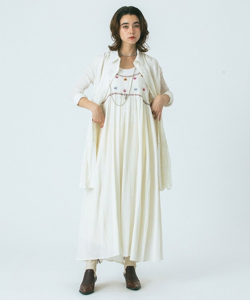 HLAADA（フラーダ）の「(HLAADA for ROSE BUD)EMBROIDERY SLIP DRESS（ワンピース・レディース・ブラック/オフホワイト・ONE SIZE）」の13枚目の写真