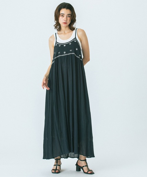 HLAADA（フラーダ）の「(HLAADA for ROSE BUD)EMBROIDERY SLIP DRESS（ワンピース・レディース・ブラック/オフホワイト・ONE SIZE）」の16枚目の写真