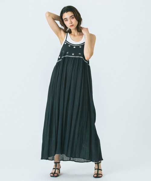 HLAADA（フラーダ）の「(HLAADA for ROSE BUD)EMBROIDERY SLIP DRESS（ワンピース・レディース・ブラック/オフホワイト・ONE SIZE）」の17枚目の写真