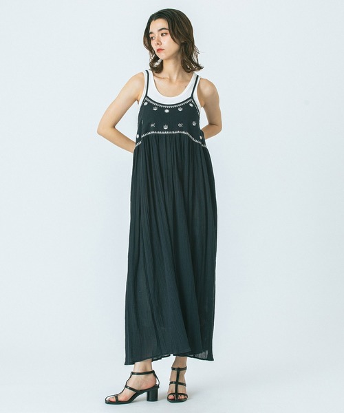 HLAADA（フラーダ）の「(HLAADA for ROSE BUD)EMBROIDERY SLIP DRESS（ワンピース・レディース・ブラック/オフホワイト・ONE SIZE）」の18枚目の写真