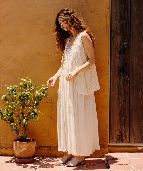 HLAADA（フラーダ）の「(HLAADA for ROSE BUD)EMBROIDERY SLIP DRESS（ワンピース・レディース・ブラック/オフホワイト・ONE SIZE）」の22枚目の写真